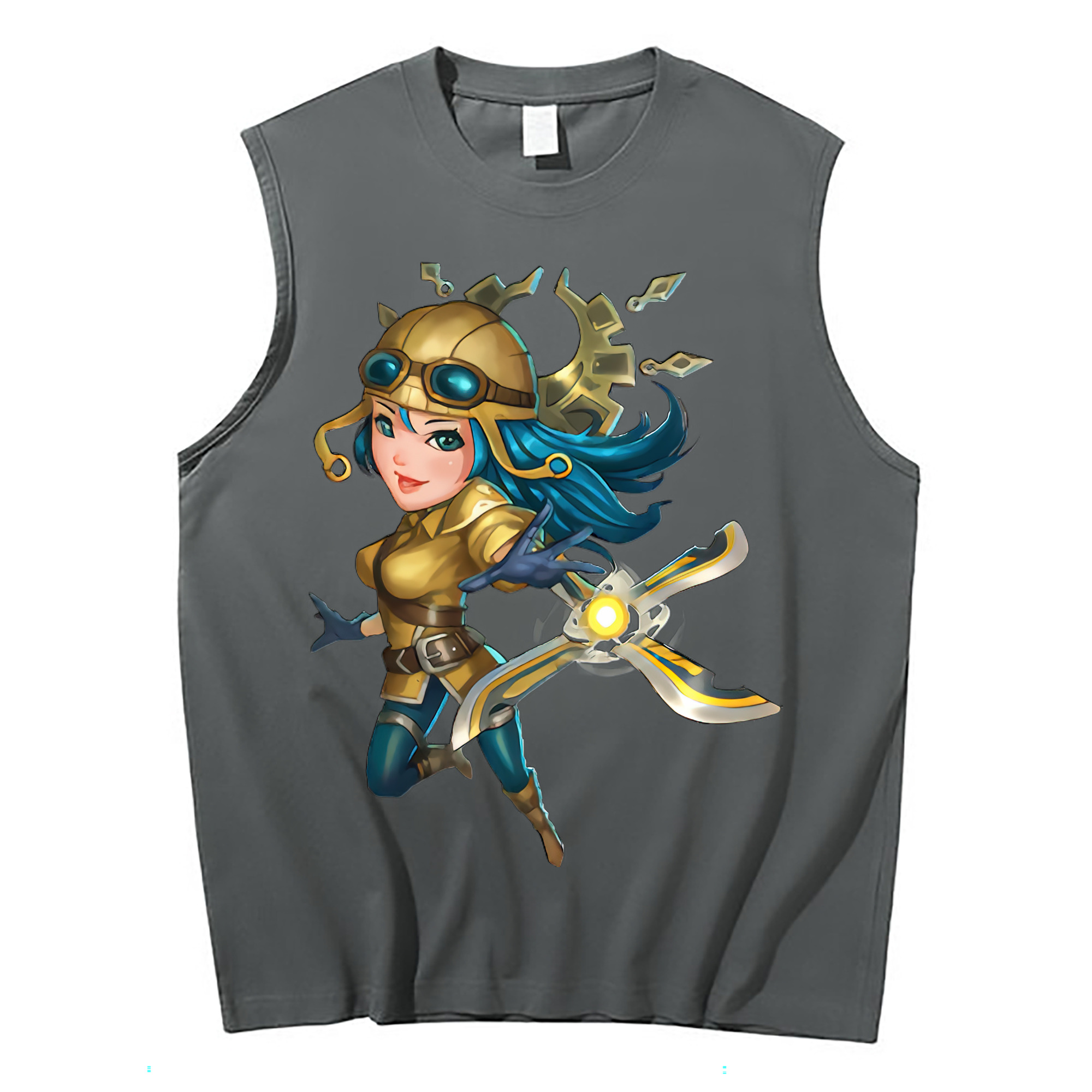 （画像用） リーグ・オブ・レジェンド League of Legends LOL コットン100％タンクトップ（フロントプリント）